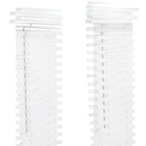 60 x 48 in. Faux Wood Cordless Blind in Off White