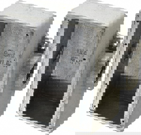 Electrical Device Box: Iron, Rectangle, 2 Gangs