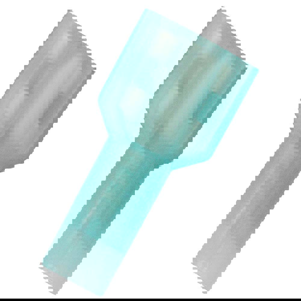 Wire Disconnect: Female, Blue, Nylon, 16-14 AWG, 1/4