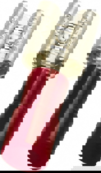 Wire Disconnect: Female, Red, Polycarbonate, 22-16 AWG, 1/4
