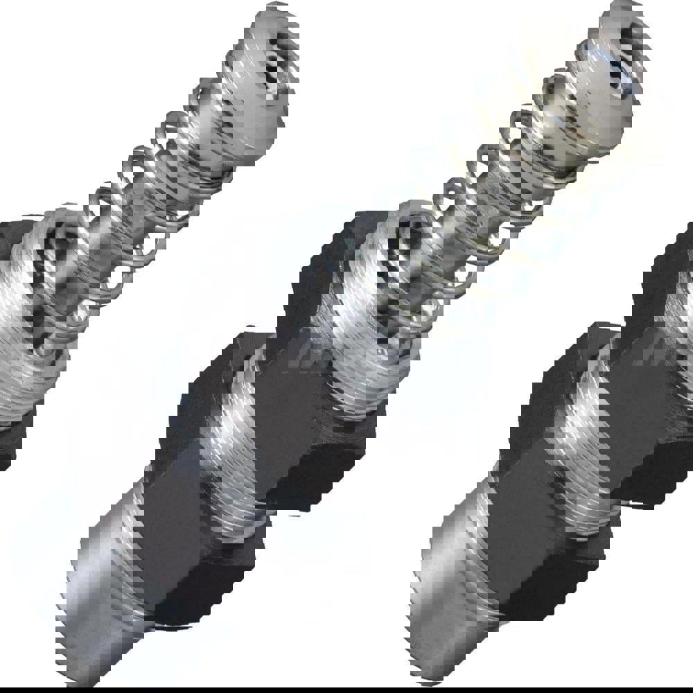 Standard-Duty Shock Absorber: 8 mm Rod Dia, 27.7 mm OD, 10 mm Stroke, M20 x 1.5 Thread