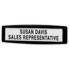 Plastic Partition Additions Nameplate 9 X 2 1/2 Graphite