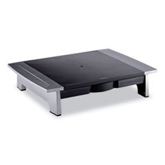 Office Desks; Type: Monitor Stands ; Color: Black; Silver ; Accessory Type: Monitor Stands ; Material: Steel ; Center Drawer: Yes ; Width (Inch): 20