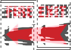 Fire Exit, Plastic Fire Sign