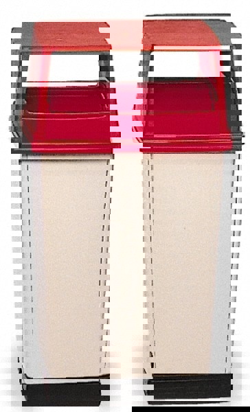 Trash Can: 56 gal, Rectangle, White