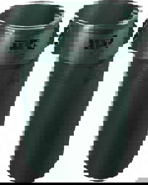 Trash Can: 20 gal, Round, Green