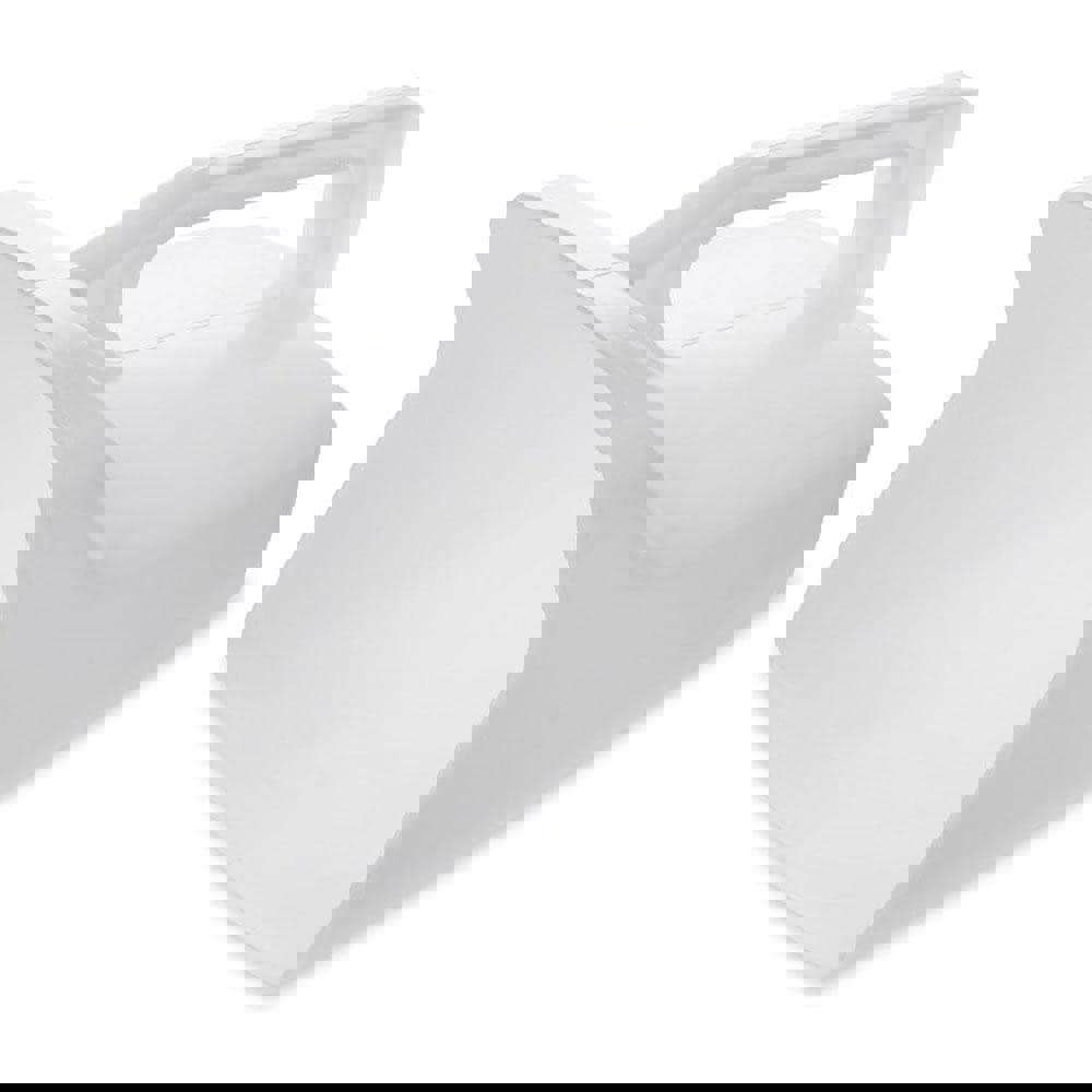 64 oz White Polycarbonate Flat Bottom Scoop