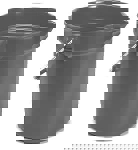 BRUTE 10 Qt, Round Bucket, Heavy-Duty Construction, Gray