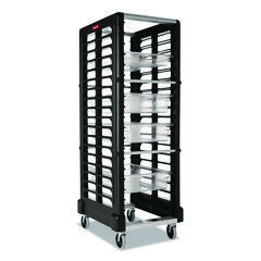 Pan & Tray Utility Cart: Plastic, Black