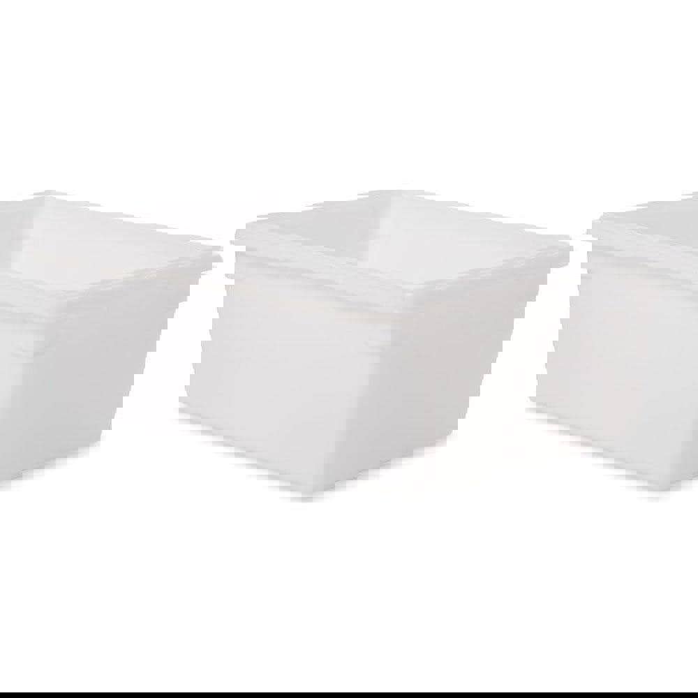 Food Tote Box Container: Polyethylene, Rectangular, Snap-On Lid