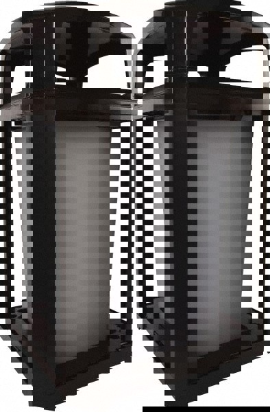 Landmark Series Classic Container, Dome Top Frame With Rigid Liner, 35 gal, Black, 26.0