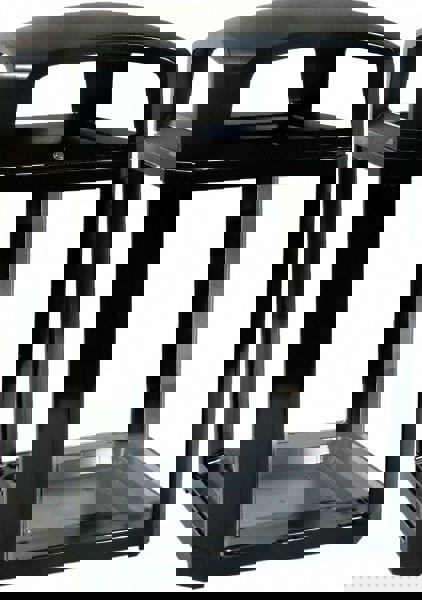 Landmark Series Classic Container, Dome Top Frame With Rigid Liner, 50 gal, Black, 26.0