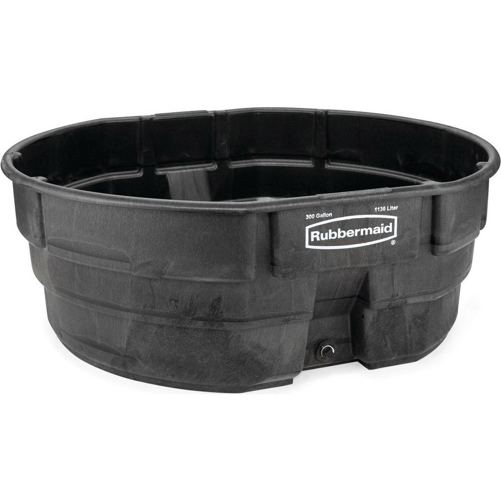 Stock Tank, 300 Gal, Structural Foam Livestock/Farm/Ag/Ranch Tank, Durable/Weather Resistant, Black
