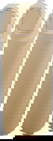 Decorative Trash Can: 15 gal, Round, Beige