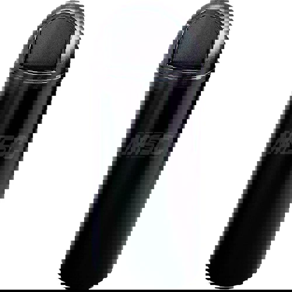 Marshal Classic Container, Round Trash Can, 15 Gallons, Black, Outdoor