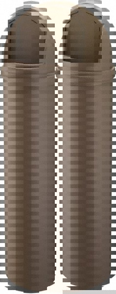 Decorative Trash Can: 15 gal, Round, Brown