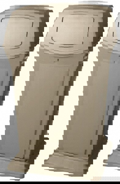 Ranger Trash Can with 2 Door Lid, 45 Gal, Beige Plastic, Outdoor