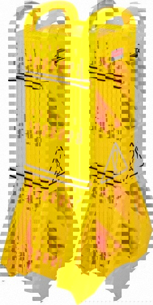 Mobile Plastic Safety Barrier, 13 Feet, Yellow