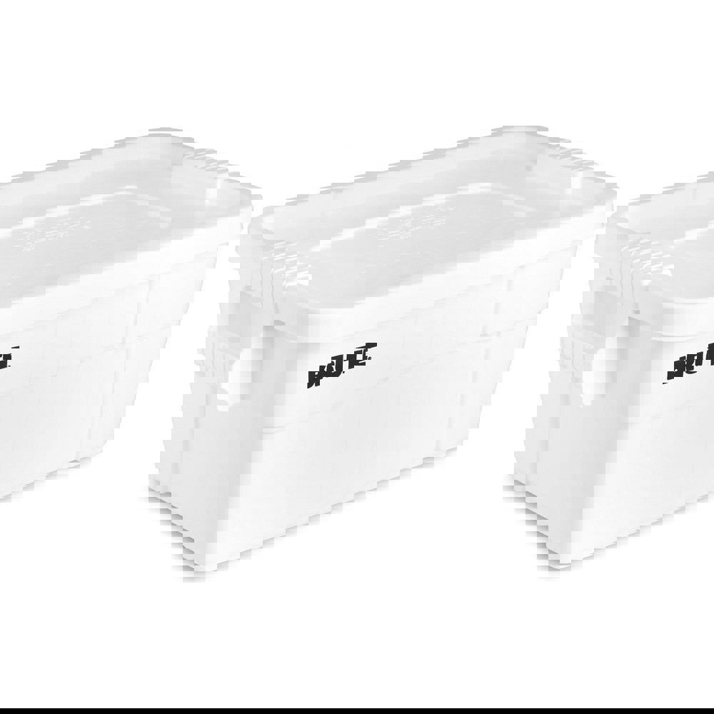 BRUTE Tote Storage Container with Lid-included, 14-Gallon, White, Rugged/Reusable Boxes