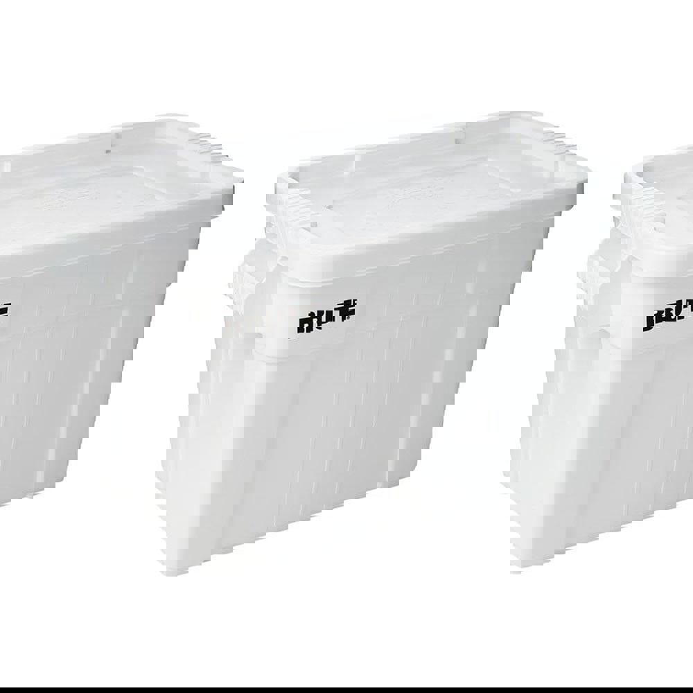 BRUTE Tote/Box/Storage Container with Lid-included, Rugged reusable boxes, White