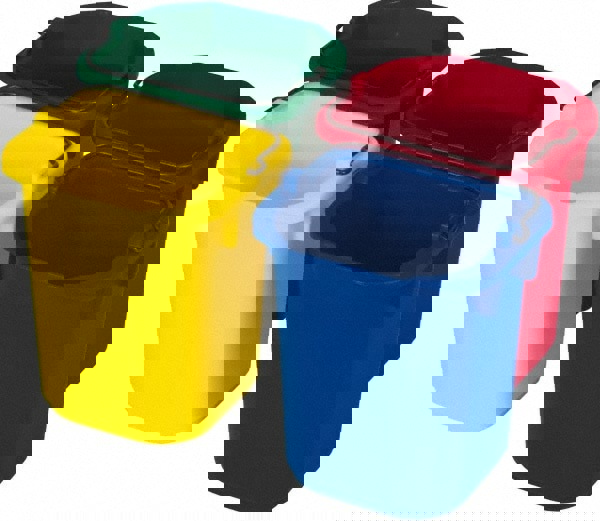 5 Qt, 215.9mm High, Polypropylene Rectangular Color Variety Single Pail (4-Pack)