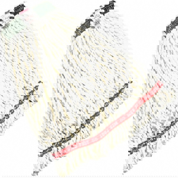 Wet Mop Loop: Side Loading, Medium, White Mop, Blended Fiber