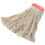 Wet Mop Loop: Side Loading, Large, White Mop, Blended Fiber