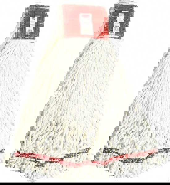Wet Mop Loop: Large, White Mop, Blended Fiber