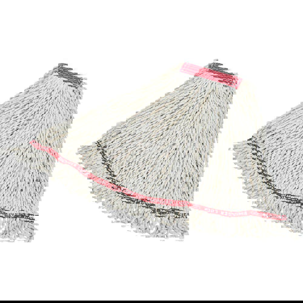 Wet Mop Loop: Side Loading, Large, White Mop, Blended Fiber