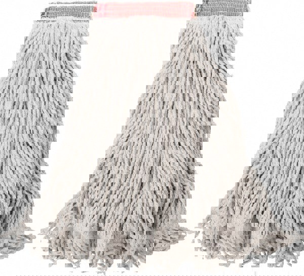 Wet Mop Loop: Clamp Jaw, Large, White Mop, Blended Fiber