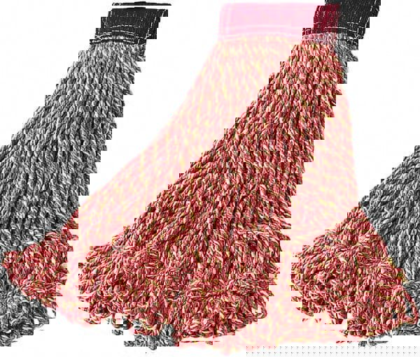 Wet Mop Loop: Side Loading, Large, Red Mop, Blended Fiber