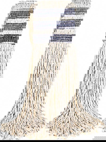 Universal Large 24 Oz Cotton Wet Mop, Universal Headband, White, Industrial/Professional General Purpose Cleaning of Hardwood/Vinyl Tile/Smooth Concrete