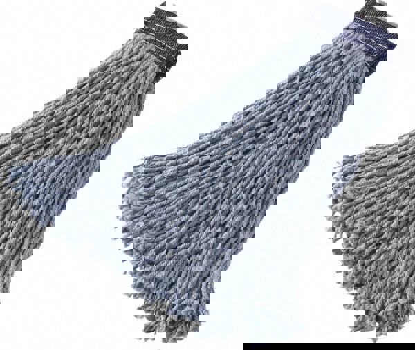 Wet Mop Cut: Clamp Jaw, Medium, Blue Mop, Blended Fiber