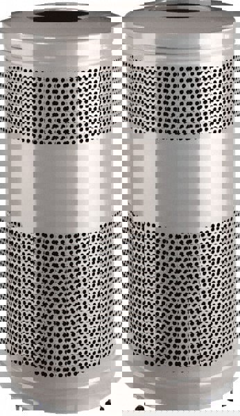 Decorative Trash Can: 51 gal, Round, Gray