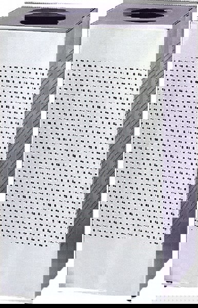 Decorative Trash Can: 20 gal, Square, Gray