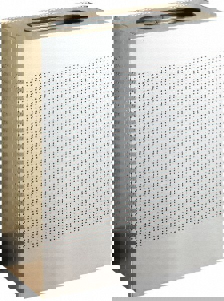 Decorative Trash Can: 22-1/2 gal, Rectangle, Gray