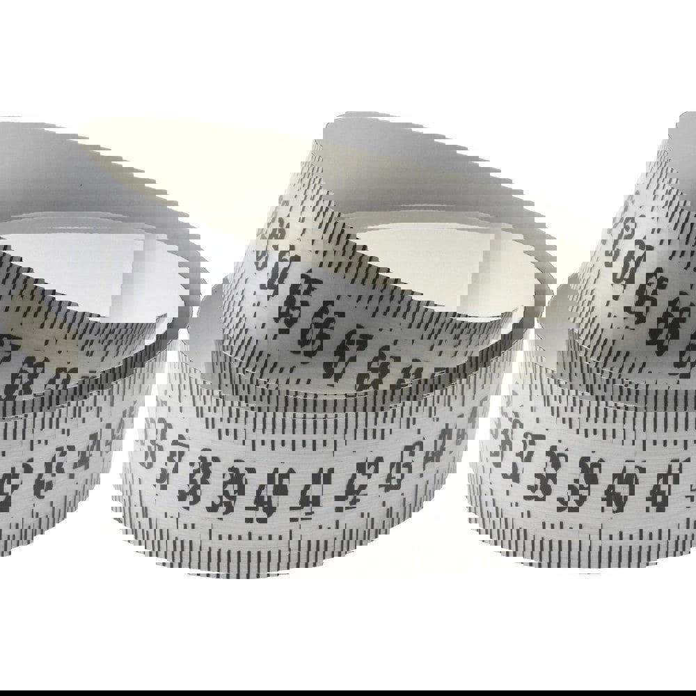 3 Ft. Long x 1 Inch Wide, 1/8 Inch Graduation, Silver, Mylar Adhesive Tape Measure