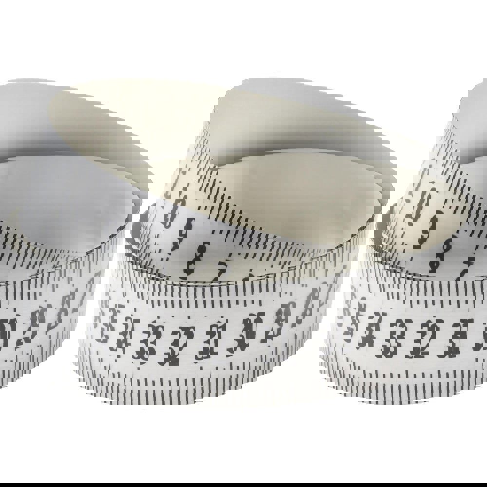 3 Ft. Long x 1 Inch Wide, 1/8 Inch Graduation, Silver, Mylar Adhesive Tape Measure