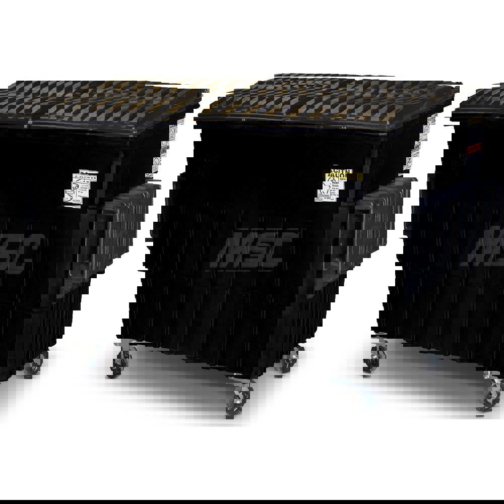 Trash Cans & Recycling Containers; Product Type: Front End Load Dumpster ; Container Capacity: 2 cu yd ; Container Shape: Rectangle ; Lid Type: Sealed Rim ; Container Material: Plastic ; Color: Black