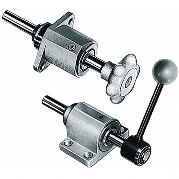 9,000 N Capacity, M8 Plunger, 16mm Plunger Diam, Flange Mt, One Hand, Hand Wheel Actuation, Variable Stroke Straight Line Action Clamp