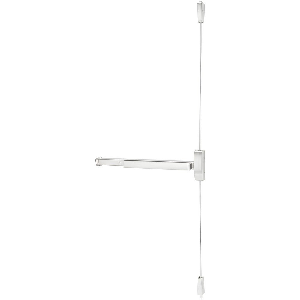 Vertical Bars; Type: Surface Vertical Rod ; Rating: Fire Rated ; Hand: Non-Handed ; Minimum Door Width: 3 (Inch); Maximum Door Width: 3.000 (Inch); Finish Coating: Satin Stainless Steel