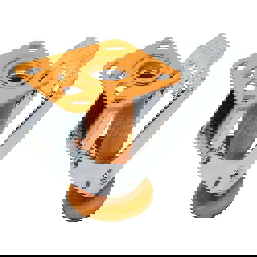 Floor Locks; Wheel Diameter: 6; Retracted Height: 6.25; Extended Height: 7.75; Top Plate Size: 4