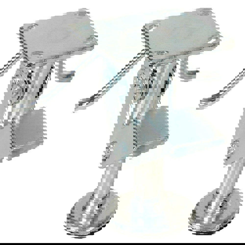 Floor Locks; Retracted Height: 6.75in ; Extended Height: 7.75in ; Top Plate Size: 4.5 x 4 in ; Maximum Height: 7.5in ; Color: Silver ; Material: Steel