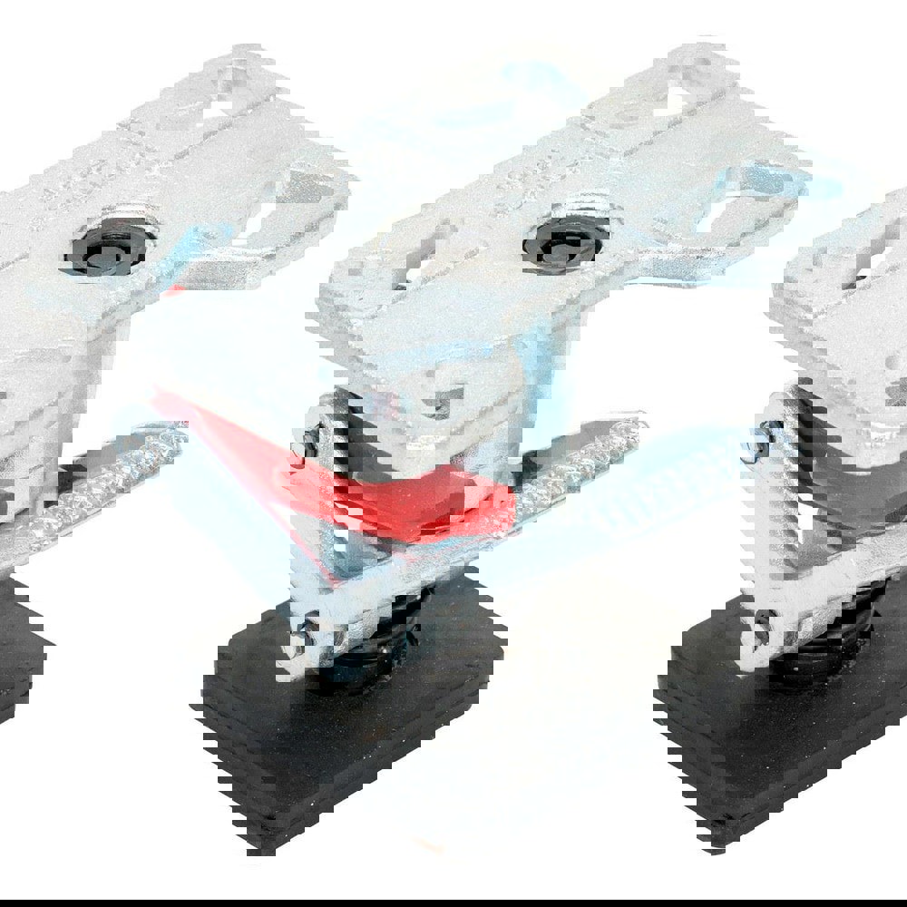 Floor Locks; Top Plate Size: 4.5 x 6.5 in ; Attaching Bolt Size: 0.38in ; Maximum Height: 8in ; Color: Silver ; Material: Steel ; Mounting Location: Bottom