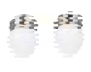 9 in. LED Mushroom Fixture in Brushed Nickel