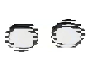 12 in. LED Color Selectable Round Flat Panel Ceiling Fixture in Matte Black