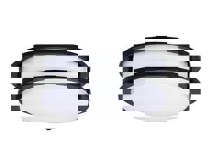 10 in. LED Round Saturn Ceiling Fixture in Matte Black