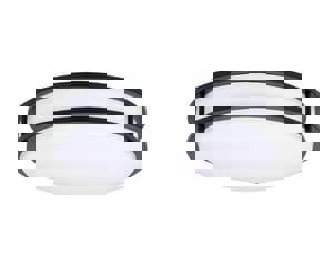 14 in. LED Round Saturn Ceiling Fixture in Matte Black