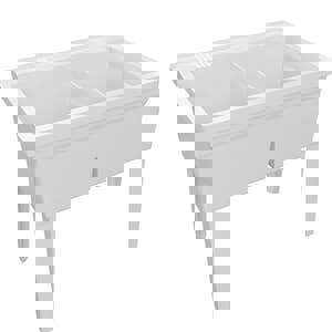 DBL LDRY SINK W/LEGS