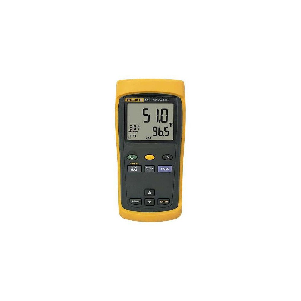 Digital Thermometers & Probes; Probe Type: E; J/K/T ; Accuracy: +/- 0.05 Deg (0-10 Deg) ; Sensor Input: Thermocouple: J, K, T, E, N ; Minimum Temperature (C - 2 Decimals): -250.00 ; Maximum Temperature (C): 1767.00 ; Display Type: Back Lit; Digital LCD